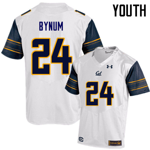 Youth #24 Camryn Bynum Cal Bears (California Golden Bears College) Football Jerseys Sale-White
